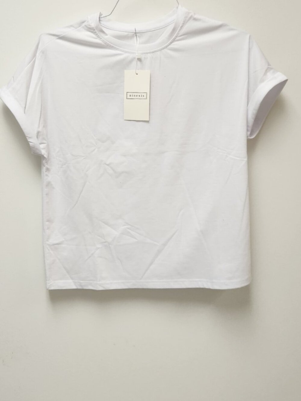 Ninexis Short Sleeve Rolled Crop Tee